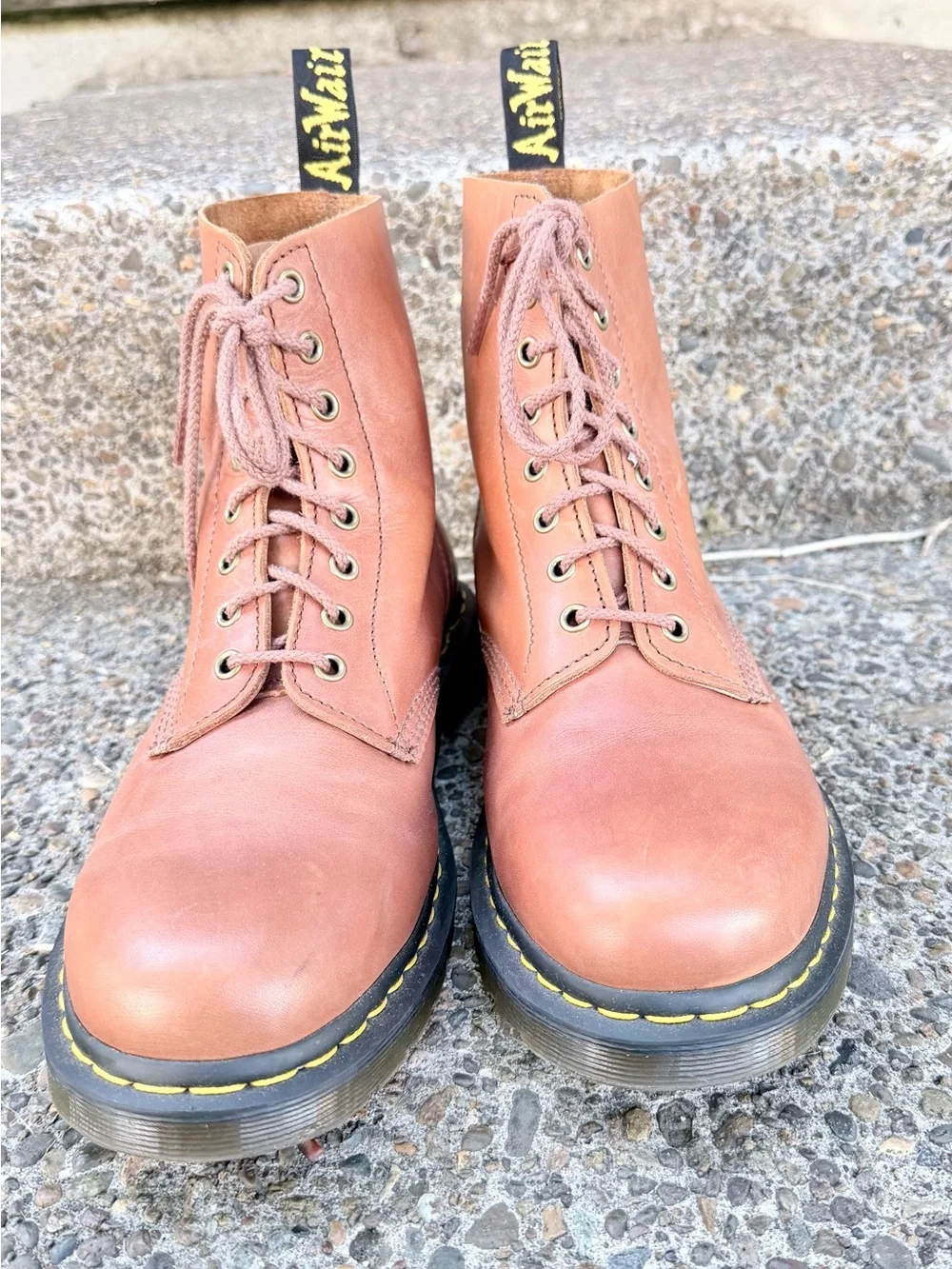 Dr. Martens 1460 Men’s Brown Leather 8-Eye Lace-Up Boots